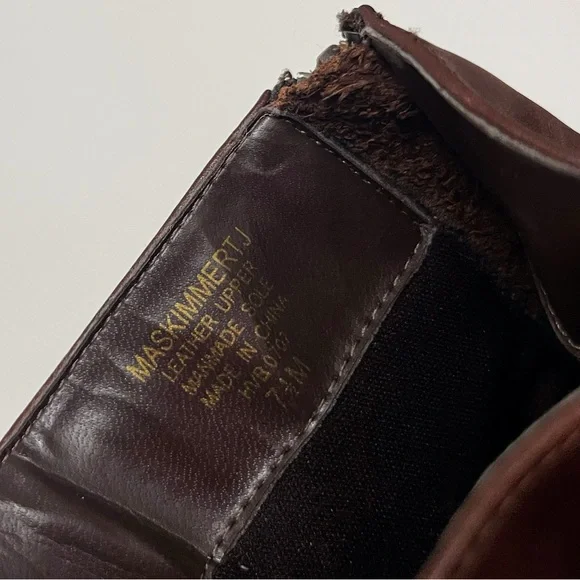 Anne Klein Leather Rich Brown Kitten Heeled Boots Chic Classy Workwear Preppy - Picture 5 of 16